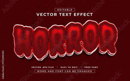Horror 3D editable text effect style