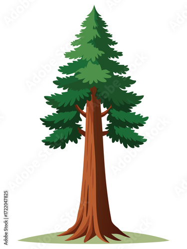 Majestic Giant Tree Illustration for Nature Design