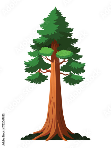 Majestic Giant Tree Illustration for Nature Design
