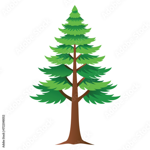 Decorative Pine Tree Illustration for Landscape Projects