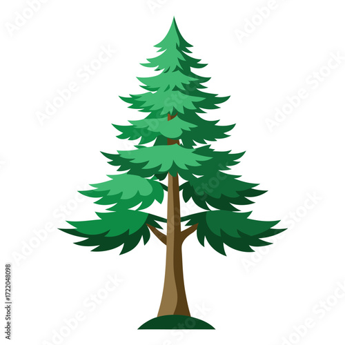 Decorative Pine Tree Illustration for Landscape Projects