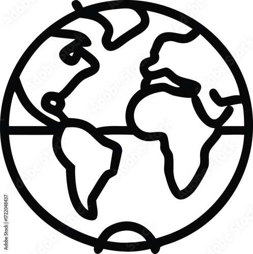 World Globe Earth Navigation Geography Cartography Global Continent Country Map Planet International Symbol Vector
