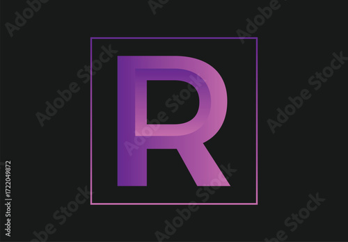 R letter design | letter vector
