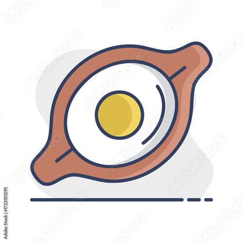 Traditional Georgian Khachapuri Bread Icon