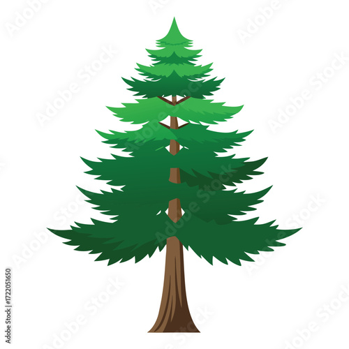 Decorative Pine Tree Illustration for Landscape Projects