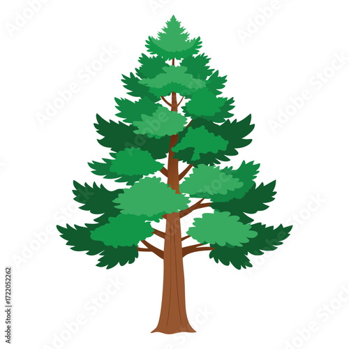 Decorative Pine Tree Illustration for Landscape Projects