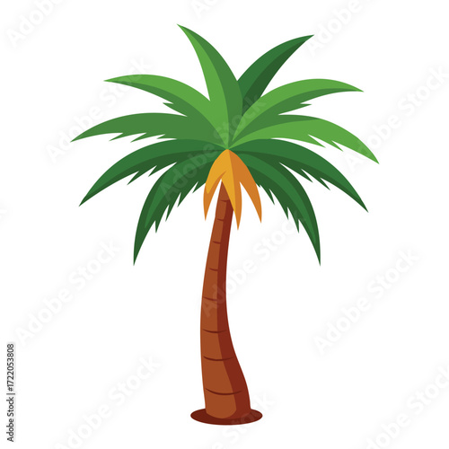 Palm Tree Vector Illustration for Tropical Theme