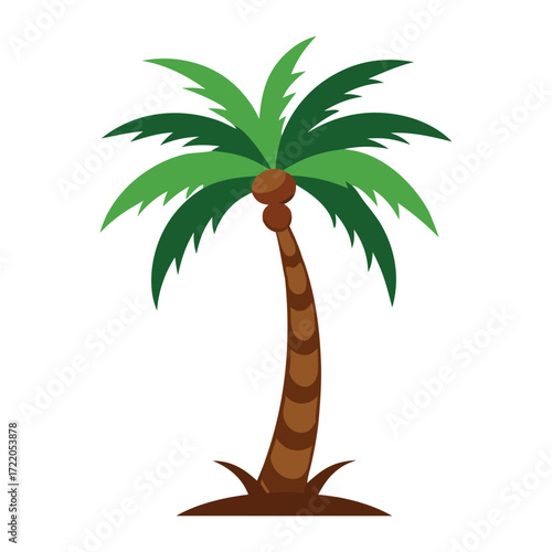 Palm Tree Vector Illustration for Tropical Theme