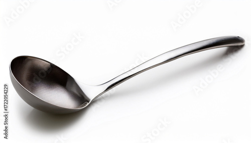 Soup Ladle Close Up Isolated On White Background