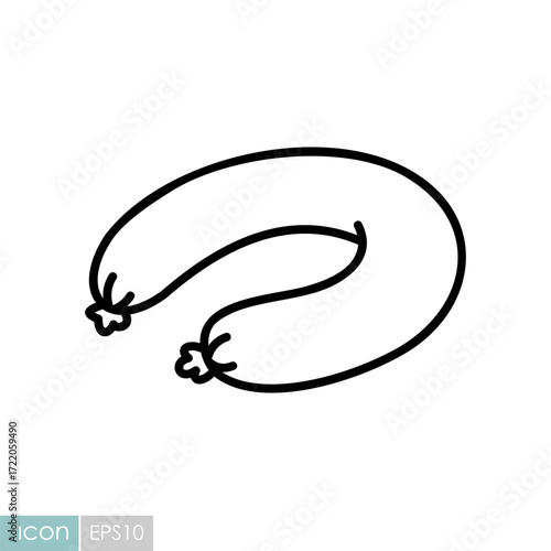 Ring Bologna or Sausage Outline Icon