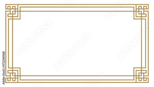 Elegant subtle gold frame for web presentation and design projects