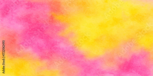 Vibrant abstract watercolor art with a colorful texture of fiery orange, yellow, and red paint on vintage paper