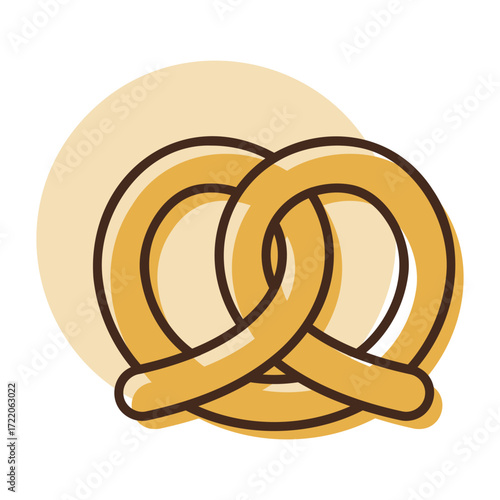 Freshly Baked German Pretzel Icon