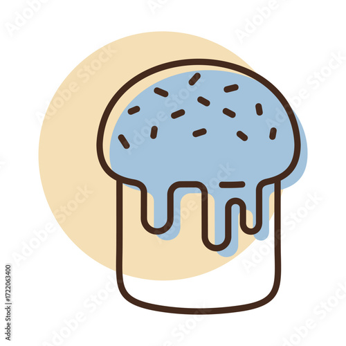 Traditional Easter Bread Kulich Icon