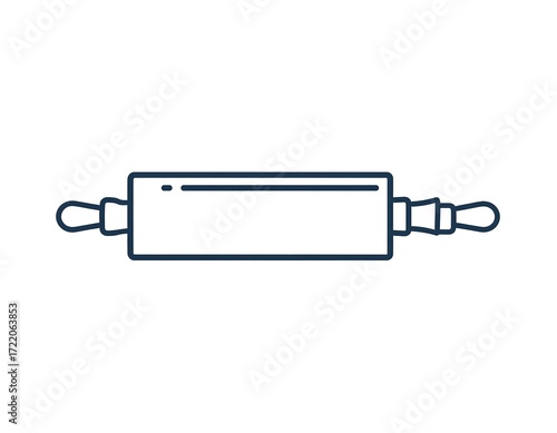 Simple outline of a rolling pin