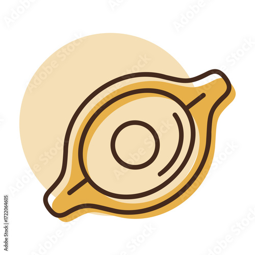 Traditional Georgian Khachapuri Bread Icon