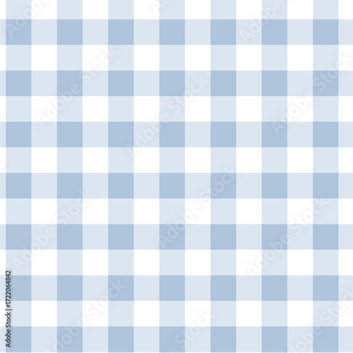 Pastel blue Gingham check seamless pattern design
