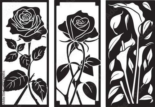 Laser Cut Floral Panel Bundle
