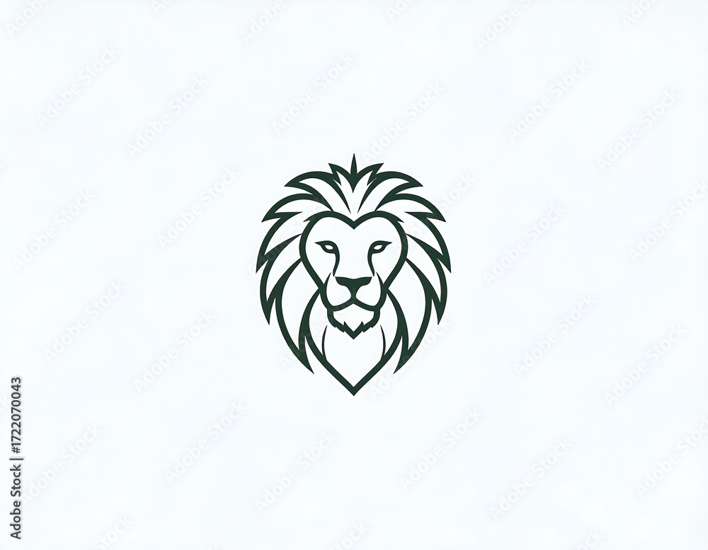 Obraz premium Simple lion head logo