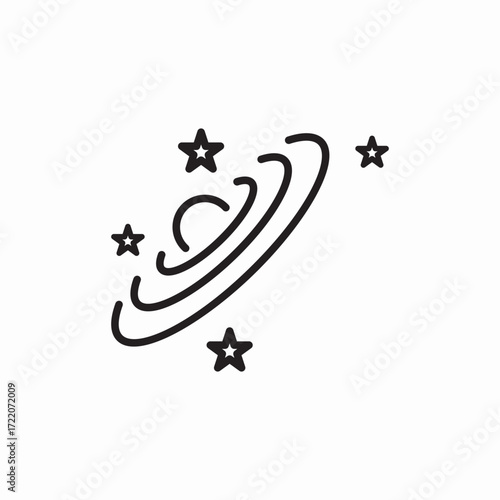 İcon vector galaxy planet stars