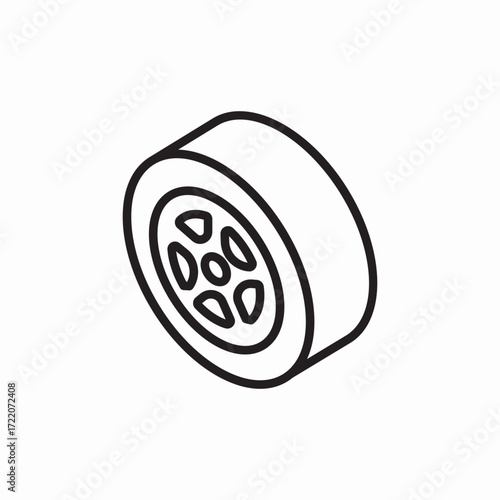 Icon vector truck wheel 