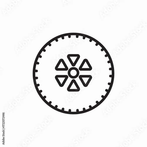 Icon vector wheel tire 