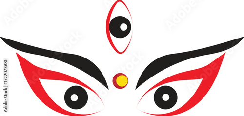 Maa durga  eyes . puja eye