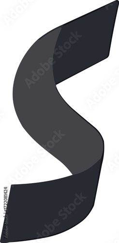The image shows a black awareness ribbon symbolizing mourning, remembrance, and support during times of grief and loss.