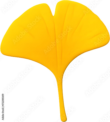 3D Autumn Ginkgo Leaf Icon