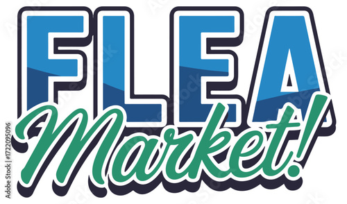 flea market typography logo design