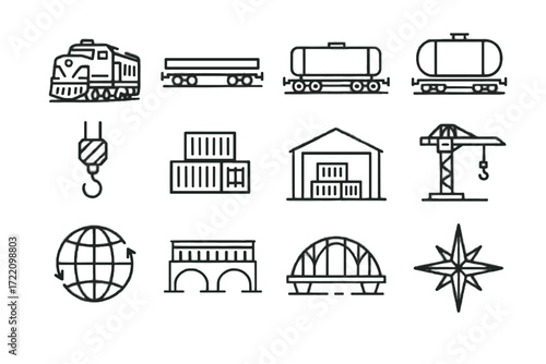 Wagons icon icons car transport engine containers vector wagon intermodal container flatbed