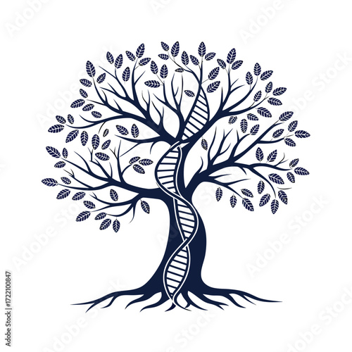 Tree of Life with DNA Helix - Genetic Heritage and Family Lineage