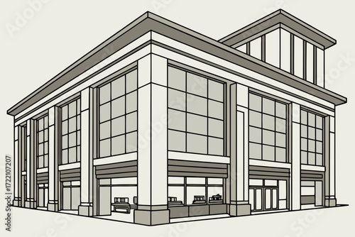 Birmingham Public Library in Alabama, glass and stone building with expansive reading atrium