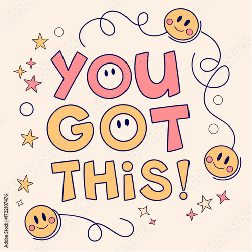 Motivational Graphic Design with Positive Message.