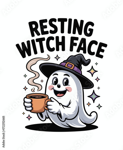 Friendly Spirit Warm Cup Charm With Cozy Halloween Night Tea  