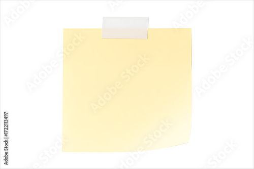 Yellow Sticky Note,
Yellow Sticky Note on White Background – Minimalist Matte Paper Photography
