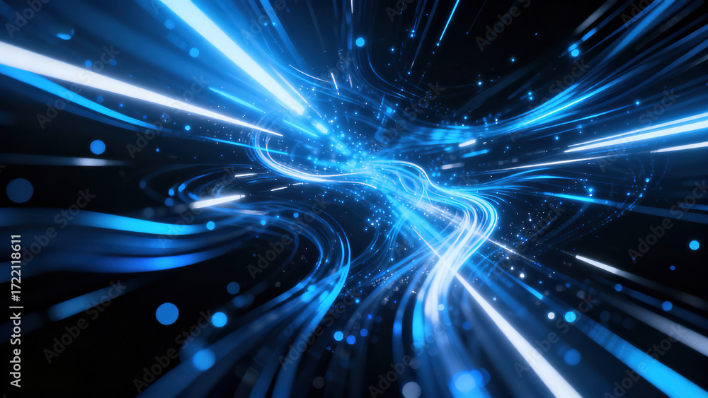 Fototapeta premium light trails on the road