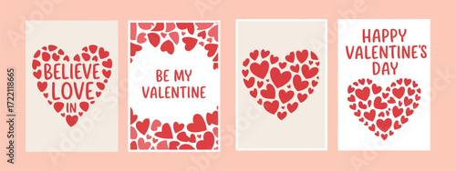 Valentine’s Day cards set featuring hand-drawn heart doodles and sketches, vintage-style vector illustrations perfect for romantic, artistic, and personalized greeting cards in DIN A6 format.
