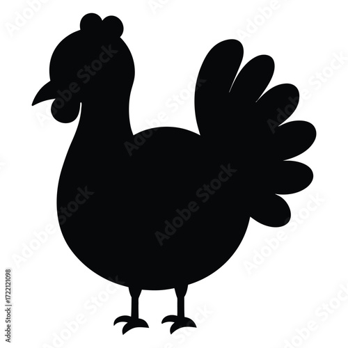 Thanksgiving Turkey Bird Silhouette Illustration Design
