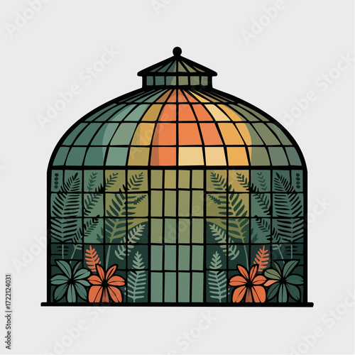 secret conservatory sheltered greenhouse print for branding, packaging, and editorial — intimate growth visuals for lifestyle and botanical brands