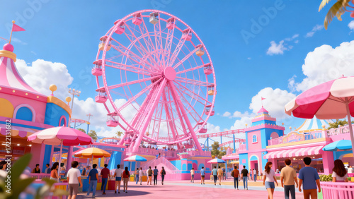 ferris wheel in the city