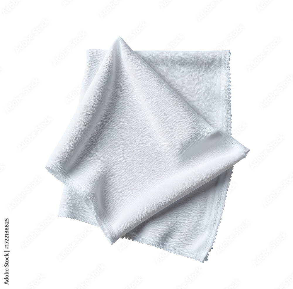 Naklejka premium White napkin folded, studio shot, clean background, website design