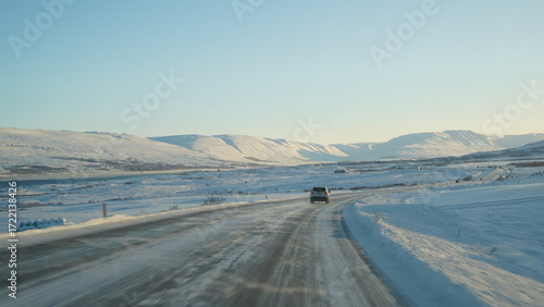 Iceland road winter