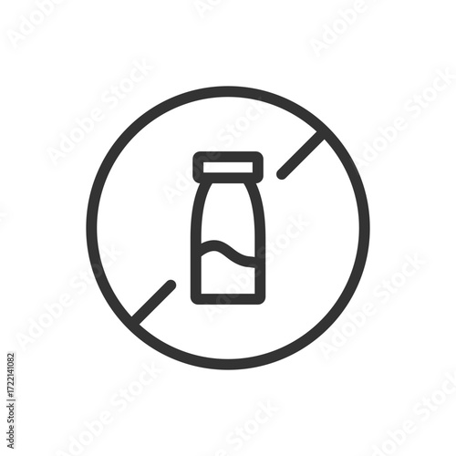 Lactose free outline vector icon