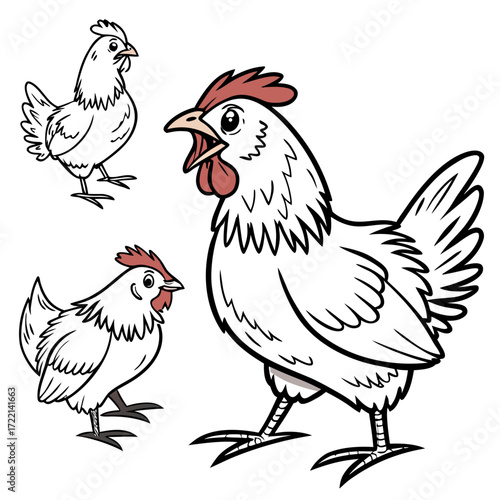 vector illustration of a chicken