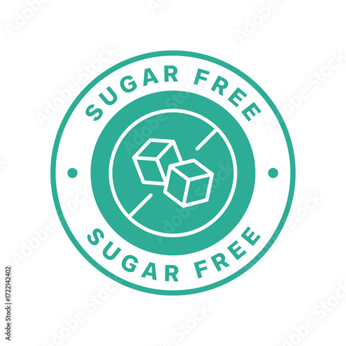Sugar free circular vector icon