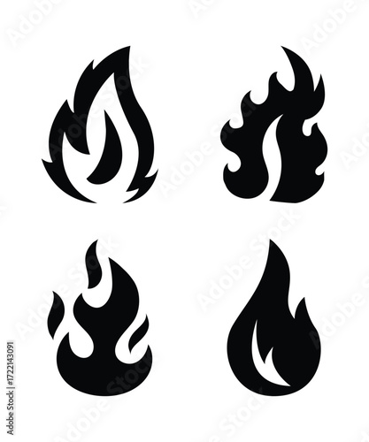 Some attractive burning fire black shapes have been collected