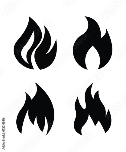 Some attractive burning fire black shapes have been collected