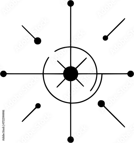 black and white clock