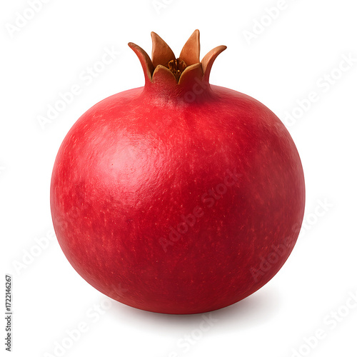 Fresh ripe pomegranate isolated on transparent background